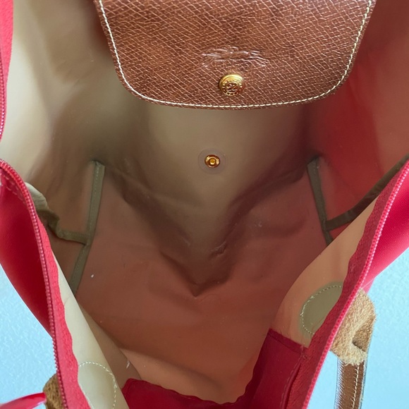 LongChamp Authentic Red Le Pliage Small Handbag - Picture 2 of 7